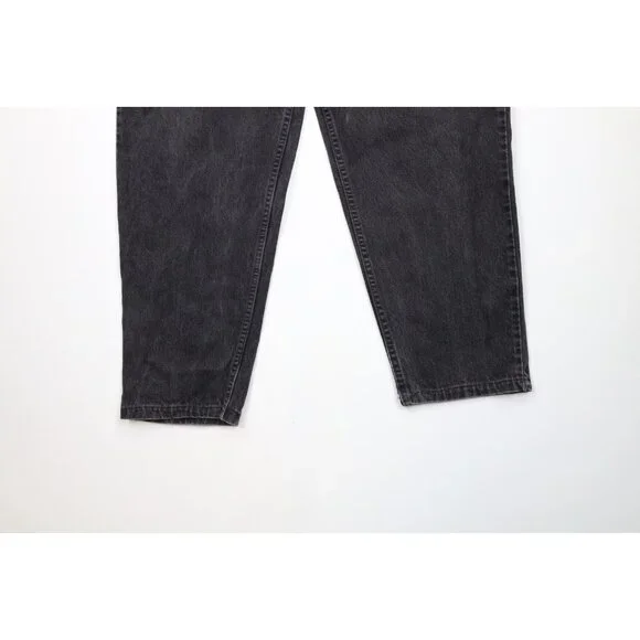 Vintage 90s Levis 550 Orange Tab Mens 40x28 Relaxed Tapered Leg Jeans Black USA
